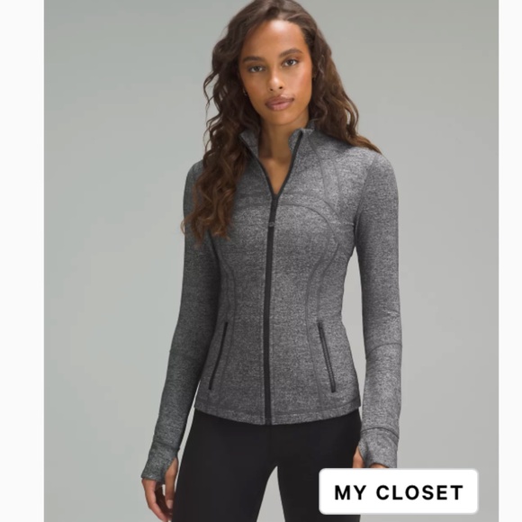 Lululemon Define Jacket (WITH Mesh) - Heathered Black - Size 10 - Picture 1 of 7